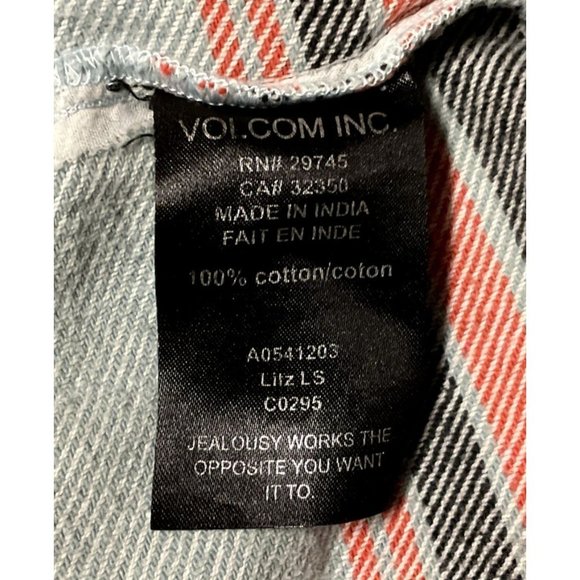 BLUE VOLCOM BEACH HOODIE SZ M HOODED SURFER JACKET DRUG RUG PULLOVER MENS - Picture 5 of 5